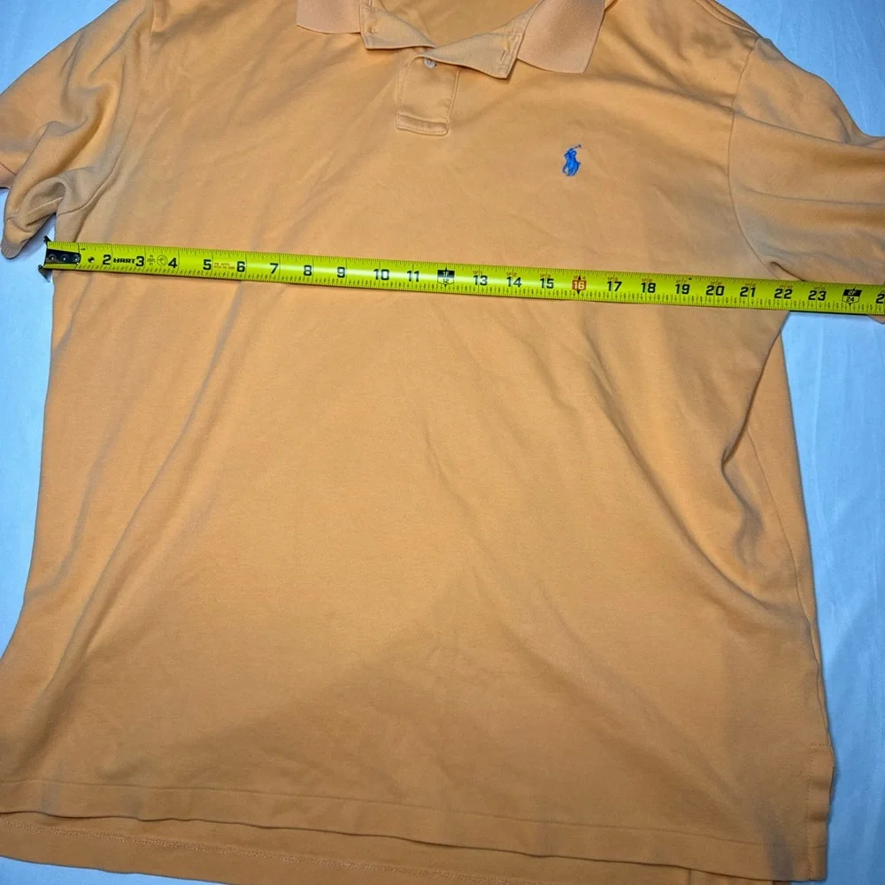 Ralph Lauren Men's Polo‎ Short Sleeve Shirt Orange, 100% Cotton, Size Large